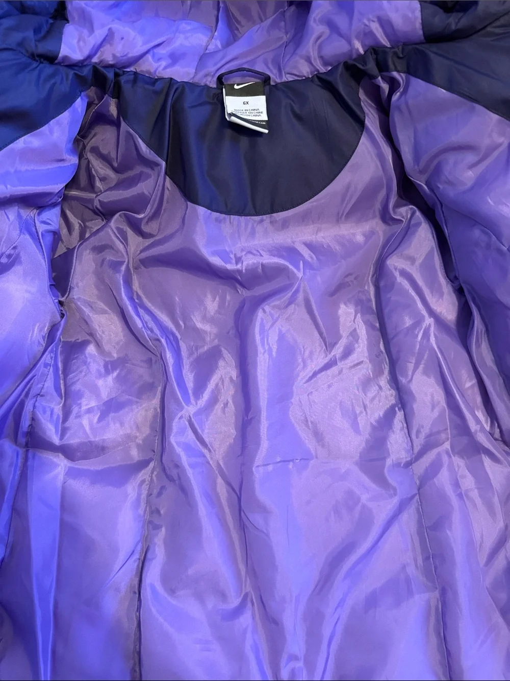 Nike Purple Kids Puffer Jacket with Hood